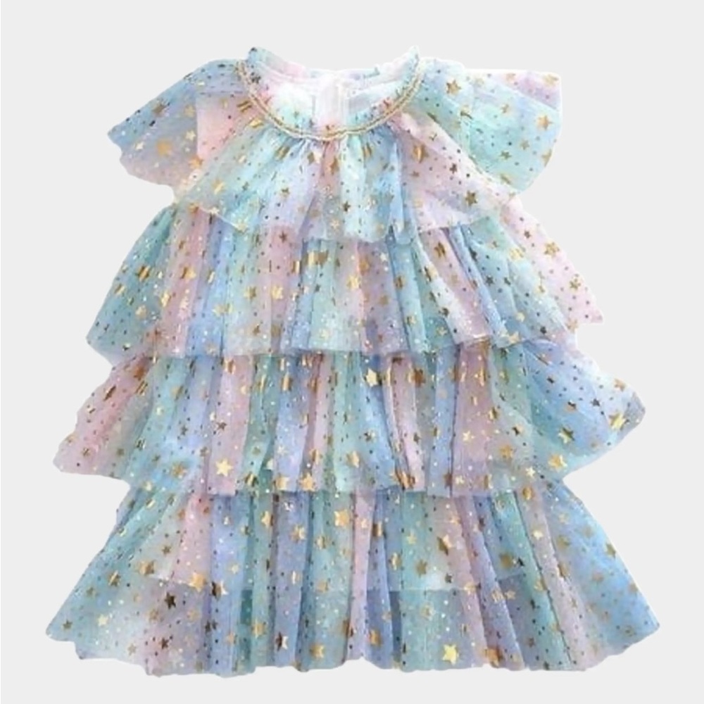 LOLA and the boys star ruffle dress NWT